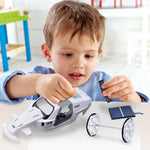 Modello di auto sportiva solare fai-da-te per bambini Educazione scientifica assemblato a 4 ruote con trazione elettrica, DIY Solar Sports Car Toy
