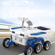 Bambini fai da te Solar Mars Exploration Car Toy Puzzle Science Education assemblato modello elettrico a 4 ruote motrici, Solar Mars Exploration Car Toy