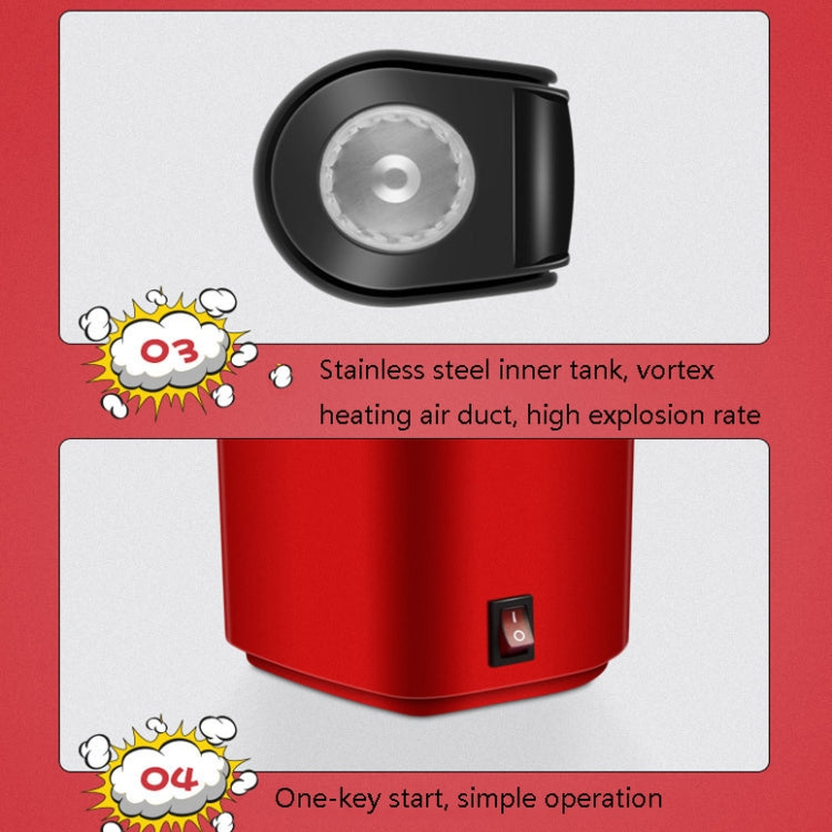Macchina per popcorn elettrica domestica. Mini insaccatrice per popcorn, EU Plug 220V, US Plug 110V