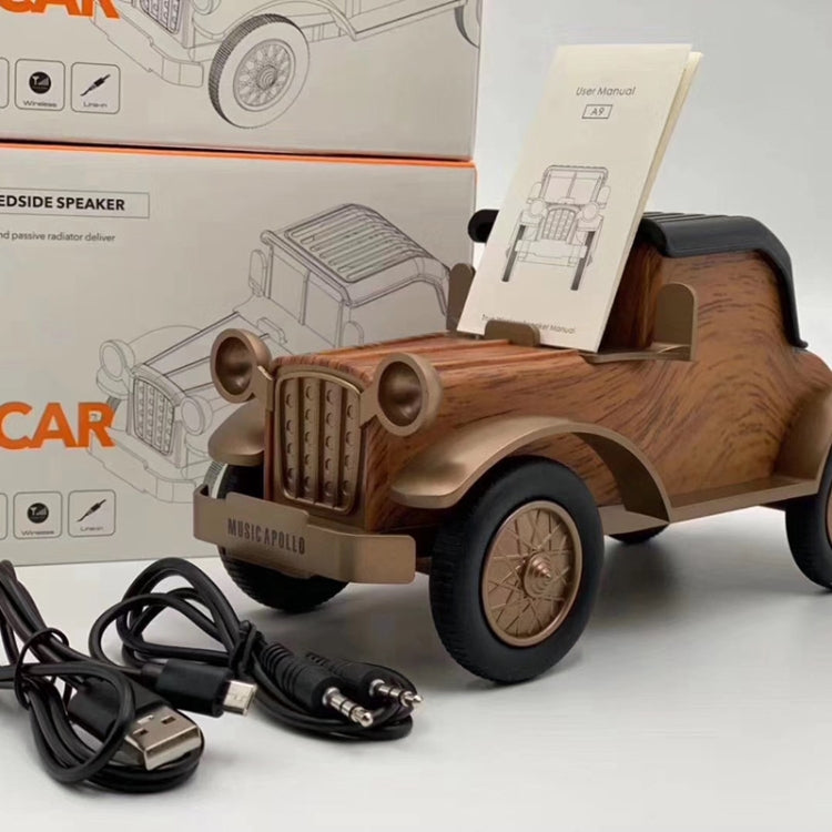 Altoparlante Bluetooth Retro A9 in Legno Portatile