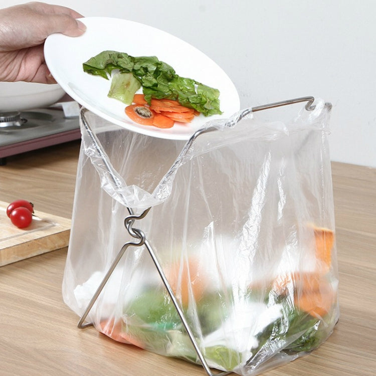 Portaoggetti per pattumiera per asciugamani pieghevole in plastica per portaoggetti pieghevole da cucina in acciaio inossidabile da 2 pezzi, Trash Can Holder