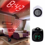 Sveglia con proiezione LED multifunzione Orologio parlante vocale, White without USB cable, Black without USB cable, Black + USB cable, White + USB cable