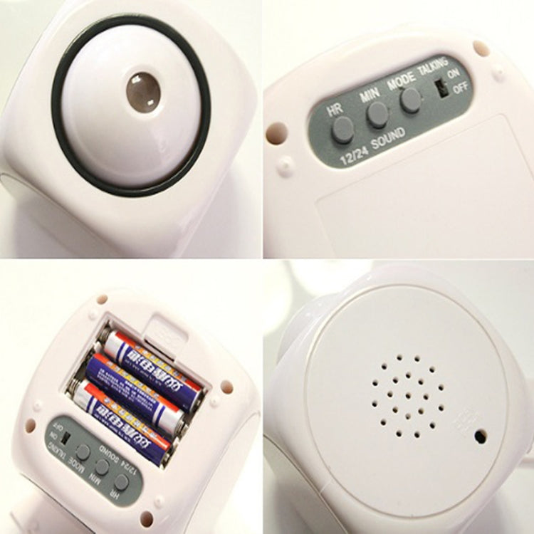 Sveglia con proiezione LED multifunzione Orologio parlante vocale, White without USB cable, Black without USB cable, Black + USB cable, White + USB cable