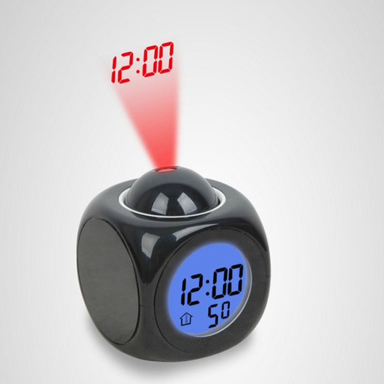 Sveglia con proiezione LED multifunzione Orologio parlante vocale, White without USB cable, Black without USB cable, Black + USB cable, White + USB cable