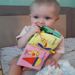 Sonagli per bambini Giocattolo Morbido Libro di stoffa per animali Passeggino per neonati Giocattolo appeso Educazione all'apprendimento precoce Giocattoli per bambini, Fruit, Vegetable, Shape, Vehicle