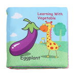 Sonagli per bambini Giocattolo Morbido Libro di stoffa per animali Passeggino per neonati Giocattolo appeso Educazione all'apprendimento precoce Giocattoli per bambini, Fruit, Vegetable, Shape, Vehicle