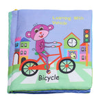 Sonagli per bambini Giocattolo Morbido Libro di stoffa per animali Passeggino per neonati Giocattolo appeso Educazione all'apprendimento precoce Giocattoli per bambini, Fruit, Vegetable, Shape, Vehicle