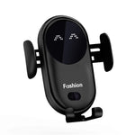 Caricabatterie wireless per auto con sensore a infrarossi intelligente, supporto per auto, caricabatterie wireless per telefono cellulare, Black, Red, Yellow, Blue, Black  (With Suction Cup Bracket), Red  (With Suction Cup Bracket)                     ...