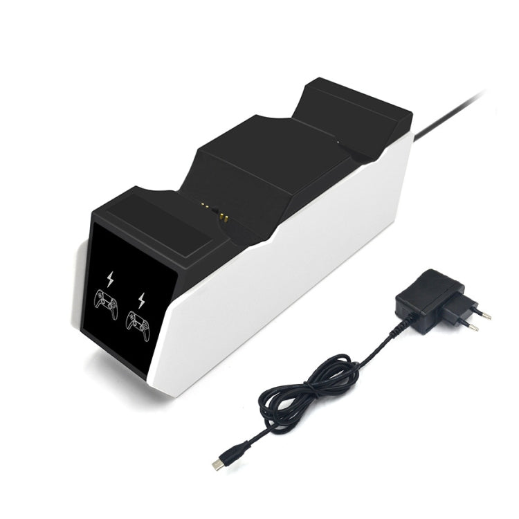 Caricabatterie doppio con maniglie per controller PS5