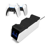 Caricabatterie doppio con maniglie per controller PS5