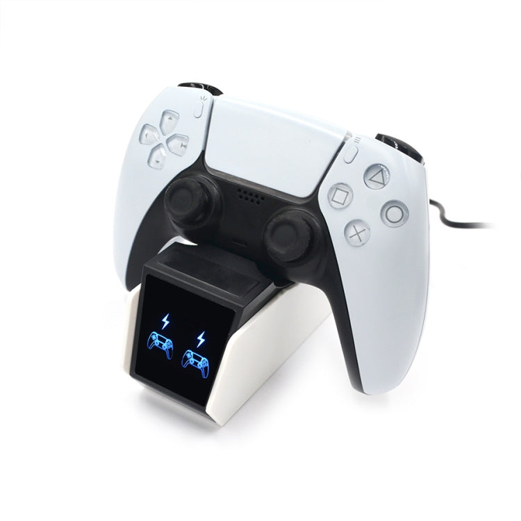 Caricabatterie doppio con maniglie per controller PS5