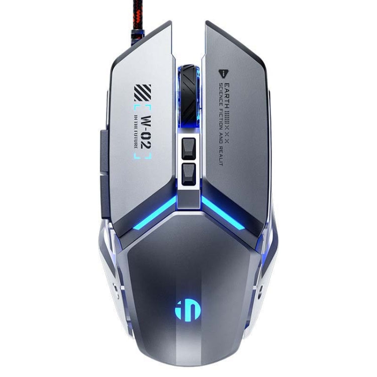 Inphic PW2 4000 DPI 6 tasti Home Office Luminoso Programmazione macro Computer USB Gioco meccanico Mouse cablato, W-02 (Metallic Gray), PW2 (Classic Black), PW2 (King Nebula), PW2 (Jedi Password)