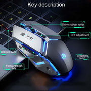Inphic PW2 4000 DPI 6 tasti Home Office Luminoso Programmazione macro Computer USB Gioco meccanico Mouse cablato, W-02 (Metallic Gray), PW2 (Classic Black), PW2 (King Nebula), PW2 (Jedi Password)