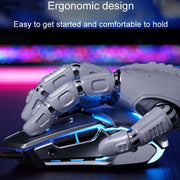 Inphic PW2 4000 DPI 6 tasti Home Office Luminoso Programmazione macro Computer USB Gioco meccanico Mouse cablato, W-02 (Metallic Gray), PW2 (Classic Black), PW2 (King Nebula), PW2 (Jedi Password)