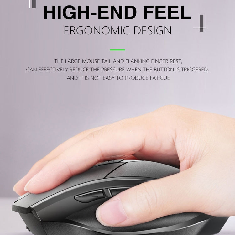 Inphic PM6 6 tasti 1000/1200/1600 DPI Programmazione macro domestica Gaming Mouse meccanico wireless, Black Wireless Charging Silent Version, Gray Wireless Charging Silent Version, Red Wireless Charging Silent Version                                   ...