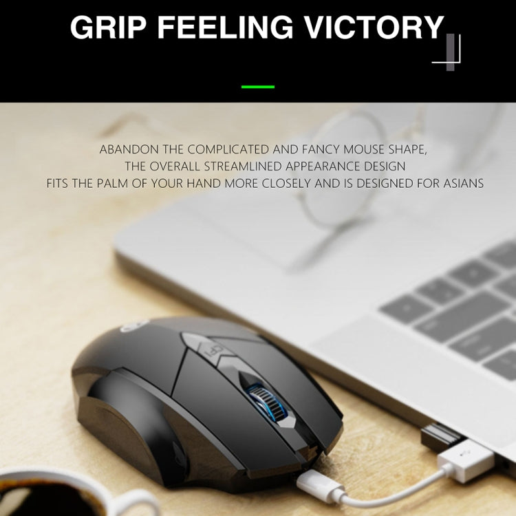 Inphic PM6 6 tasti 1000/1200/1600 DPI Programmazione macro domestica Gaming Mouse meccanico wireless, Black Wireless Charging Silent Version, Gray Wireless Charging Silent Version, Red Wireless Charging Silent Version                                   ...
