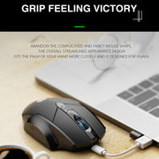 Inphic PM6 6 tasti 1000/1200/1600 DPI Programmazione macro domestica Gaming Mouse meccanico wireless, Black Wireless Charging Silent Version, Gray Wireless Charging Silent Version, Red Wireless Charging Silent Version                                   ...