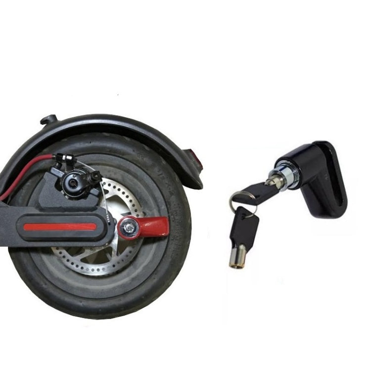 2 PCS Blocco freno a disco per scooter elettrico Accessorio antifurto rinforzato multifunzionale per Xiaomi Mijia M365, Disc Brake Lock (Black), Disc Brake Lock (Red ), Wire Rope (Red)