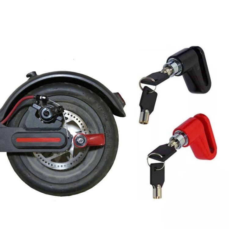 2 PCS Blocco freno a disco per scooter elettrico Accessorio antifurto rinforzato multifunzionale per Xiaomi Mijia M365, Disc Brake Lock (Black), Disc Brake Lock (Red ), Wire Rope (Red)