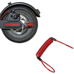 2 PCS Blocco freno a disco per scooter elettrico Accessorio antifurto rinforzato multifunzionale per Xiaomi Mijia M365, Disc Brake Lock (Black), Disc Brake Lock (Red ), Wire Rope (Red)