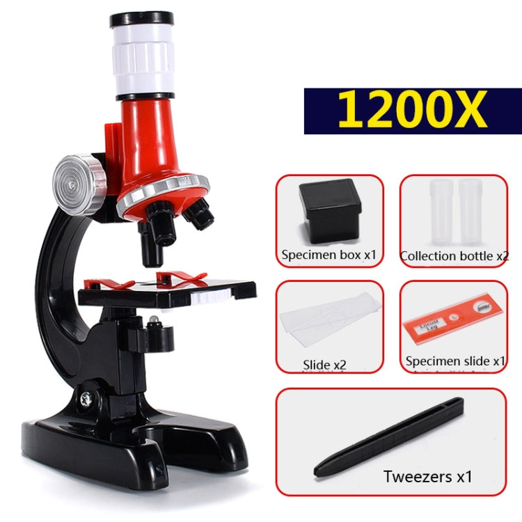 Microscopio giocattolo 1200x con luce LED per bambini
