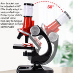 Microscopio giocattolo 1200x con luce LED per bambini