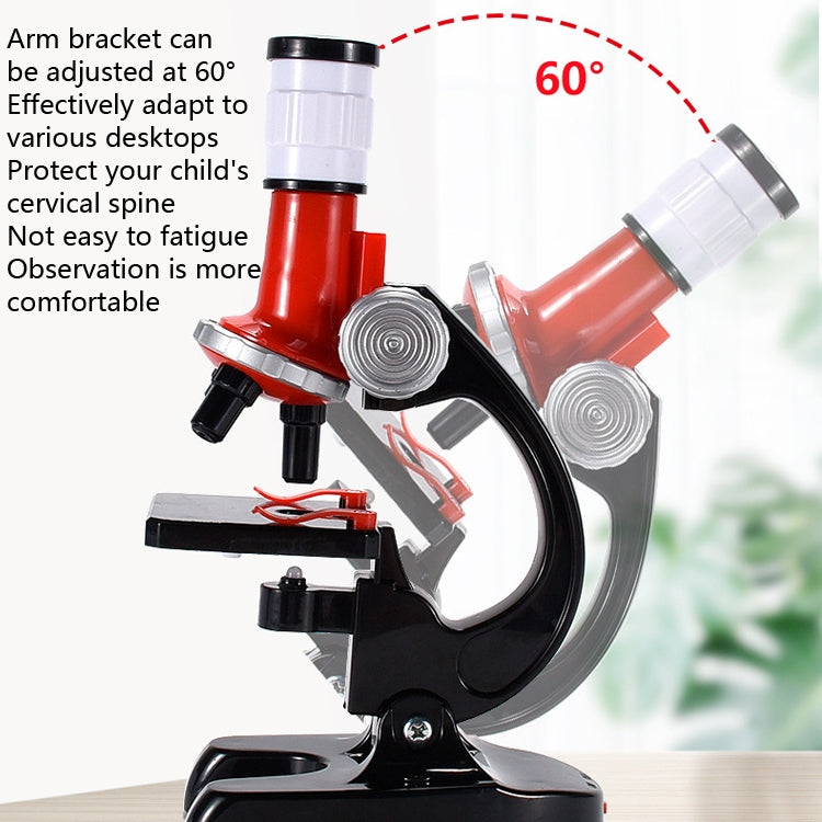 Microscopio giocattolo 1200x con luce LED per bambini