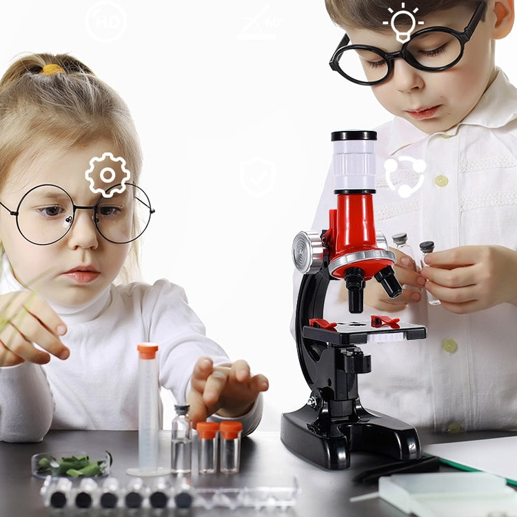 Microscopio giocattolo 1200x con luce LED per bambini
