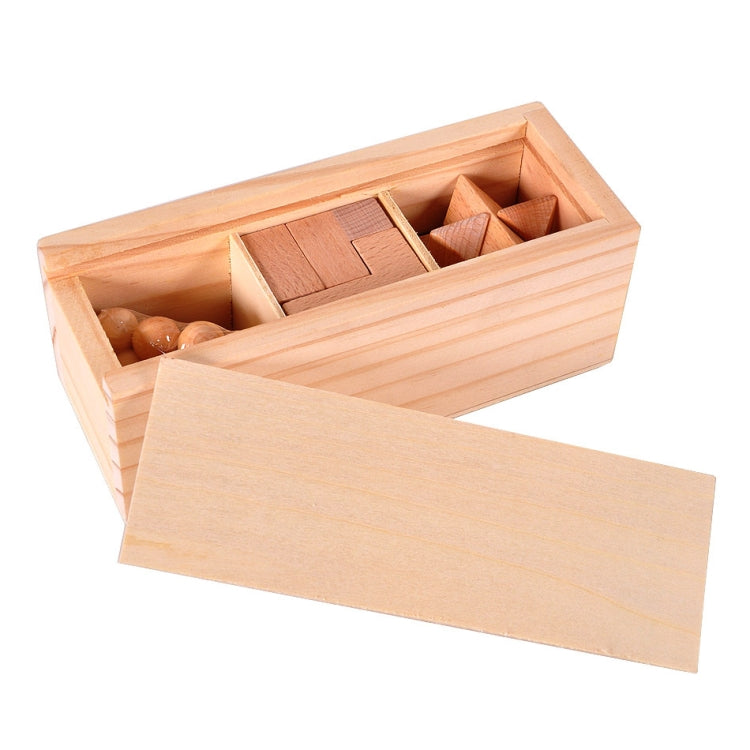 Set 3 scatole di legno gioco educativo per adulti