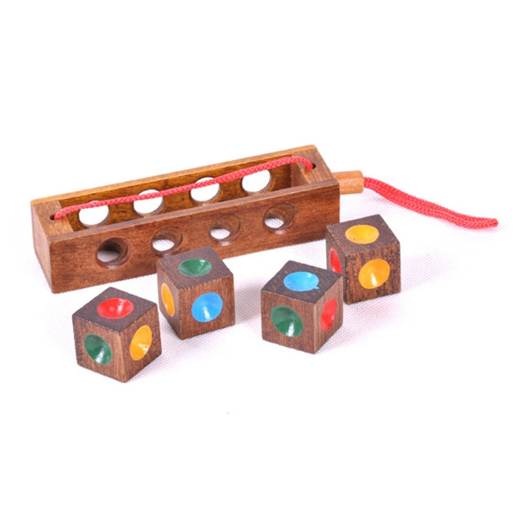 Set 2 scacchi educativi in legno colorati 12x8x3 cm