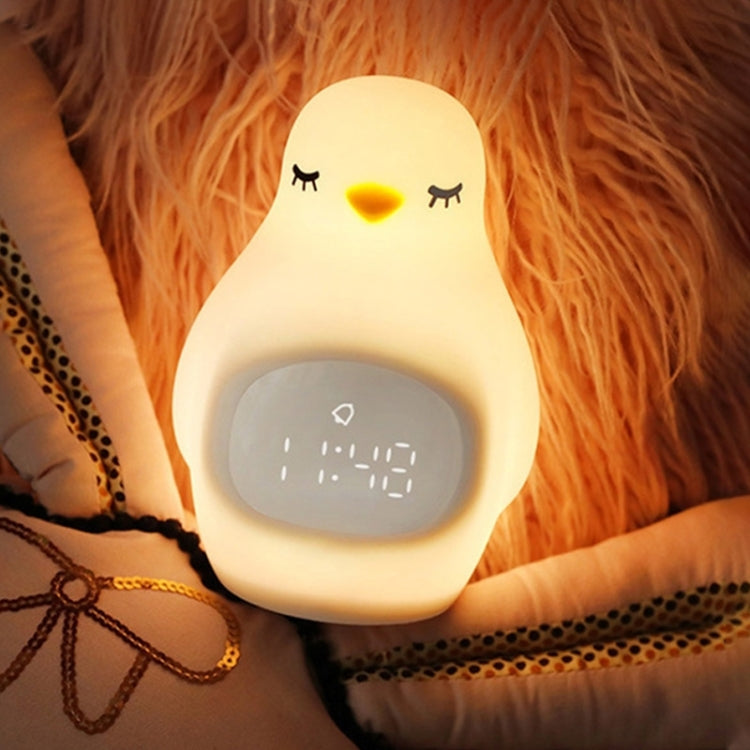 Sveglia elettronica LED in silicone a forma di pinguino