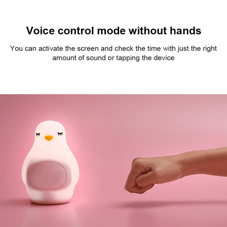 I simpatici fagioli in silicone multifunzionali creativi del pinguino svegliano i bambini che dormono Sveglia elettronica a LED