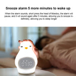 I simpatici fagioli in silicone multifunzionali creativi del pinguino svegliano i bambini che dormono Sveglia elettronica a LED