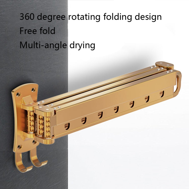 Stendibiancheria pieghevole telescopico per balcone, stendibiancheria da parete per uso domestico, Golden Long (3 Sections), Silver Long (3 Sections), Black Long (3 Sections), Rose Gold Long (3 Sections), Golden Short (2 Section)                       ...