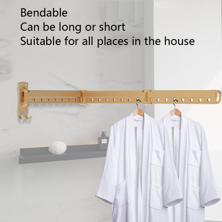 Stendibiancheria pieghevole telescopico per balcone, stendibiancheria da parete per uso domestico, Golden Long (3 Sections), Silver Long (3 Sections), Black Long (3 Sections), Rose Gold Long (3 Sections), Golden Short (2 Section)                       ...