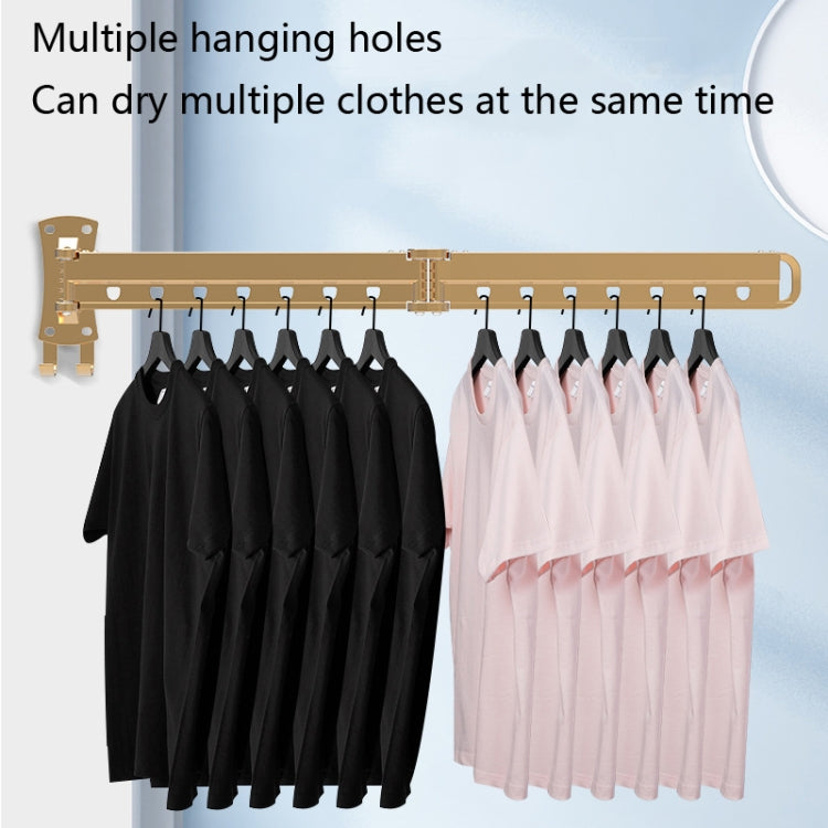 Stendibiancheria pieghevole telescopico per balcone, stendibiancheria da parete per uso domestico, Golden Long (3 Sections), Silver Long (3 Sections), Black Long (3 Sections), Rose Gold Long (3 Sections), Golden Short (2 Section)                       ...