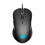 Inphic PB1 Mouse cablato da gioco con definizione macro, muto per ufficio aziendale, lunghezza cavo: 1,5 m, Black Silen Business Version, Classic Back Breathing Light, Matte White Breathing Light