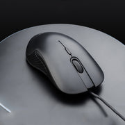 Inphic PB1 Mouse cablato da gioco con definizione macro, muto per ufficio aziendale, lunghezza cavo: 1,5 m, Black Silen Business Version, Classic Back Breathing Light, Matte White Breathing Light