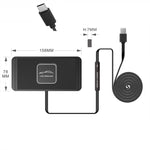 Caricabatterie wireless con tappetino antiscivolo per auto con interfaccia TYPEC C1 da 15 W, C1 1m, C1 30cm