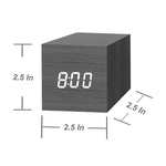 Suoni multicolori Controllo Orologio in legno Moderno LED digitale Sveglia da scrivania Termometro Timer, Black White, Black Red, Black Blue, Black Green, White Wood, White Red, White Blue, White Green, Wooden White, Wooden Red, Wooden Blue, Wooden Gre...
