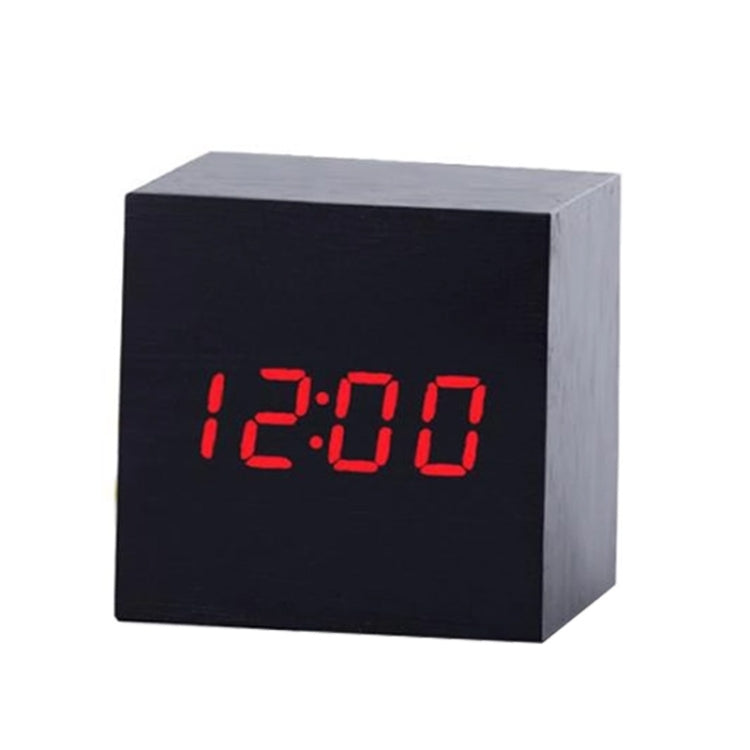 Suoni multicolori Controllo Orologio in legno Moderno LED digitale Sveglia da scrivania Termometro Timer, Black White, Black Red, Black Blue, Black Green, White Wood, White Red, White Blue, White Green, Wooden White, Wooden Red, Wooden Blue, Wooden Gre...