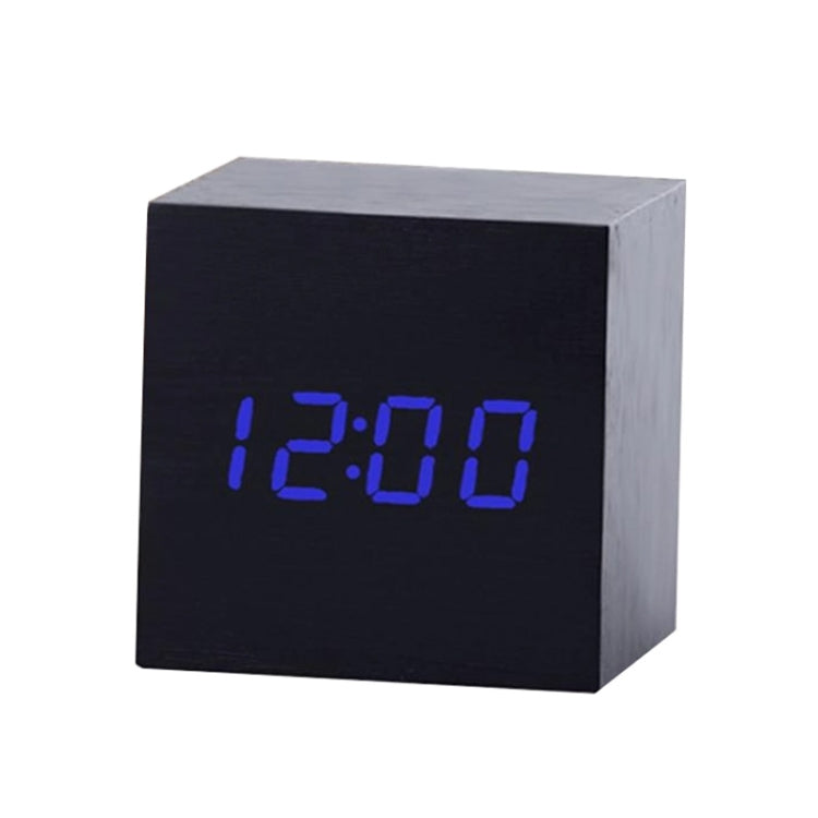 Suoni multicolori Controllo Orologio in legno Moderno LED digitale Sveglia da scrivania Termometro Timer, Black White, Black Red, Black Blue, Black Green, White Wood, White Red, White Blue, White Green, Wooden White, Wooden Red, Wooden Blue, Wooden Gre...