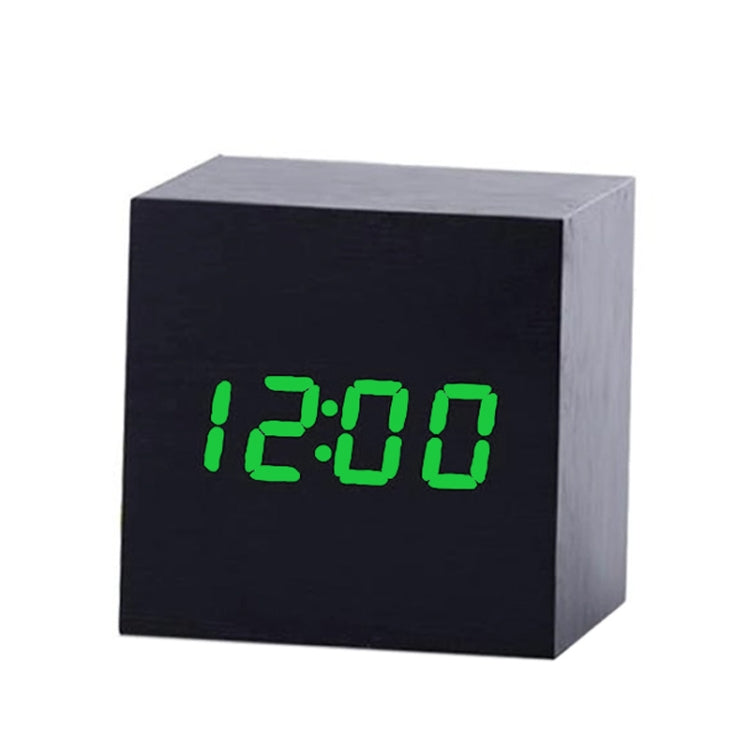 Suoni multicolori Controllo Orologio in legno Moderno LED digitale Sveglia da scrivania Termometro Timer, Black White, Black Red, Black Blue, Black Green, White Wood, White Red, White Blue, White Green, Wooden White, Wooden Red, Wooden Blue, Wooden Gre...