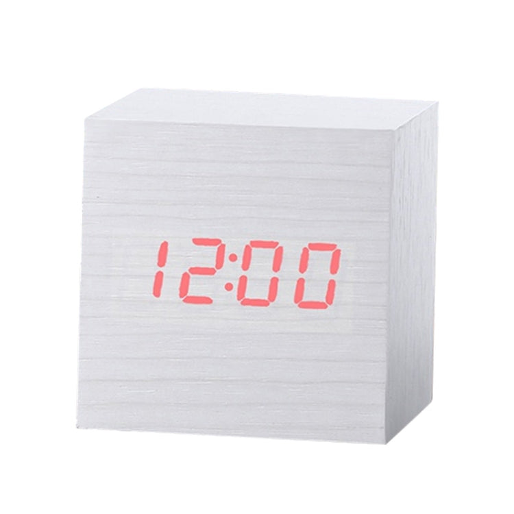 Suoni multicolori Controllo Orologio in legno Moderno LED digitale Sveglia da scrivania Termometro Timer, Black White, Black Red, Black Blue, Black Green, White Wood, White Red, White Blue, White Green, Wooden White, Wooden Red, Wooden Blue, Wooden Gre...