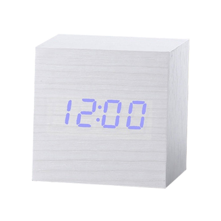 Suoni multicolori Controllo Orologio in legno Moderno LED digitale Sveglia da scrivania Termometro Timer, Black White, Black Red, Black Blue, Black Green, White Wood, White Red, White Blue, White Green, Wooden White, Wooden Red, Wooden Blue, Wooden Gre...