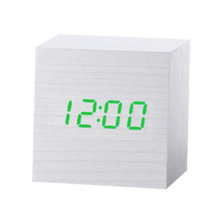 Suoni multicolori Controllo Orologio in legno Moderno LED digitale Sveglia da scrivania Termometro Timer, Black White, Black Red, Black Blue, Black Green, White Wood, White Red, White Blue, White Green, Wooden White, Wooden Red, Wooden Blue, Wooden Gre...