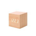 Suoni multicolori Controllo Orologio in legno Moderno LED digitale Sveglia da scrivania Termometro Timer, Black White, Black Red, Black Blue, Black Green, White Wood, White Red, White Blue, White Green, Wooden White, Wooden Red, Wooden Blue, Wooden Gre...