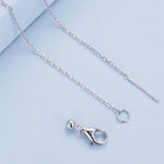 Collana in argento sterling S925 con ali vibranti placcate in oro bianco e zirconi, BSN287
