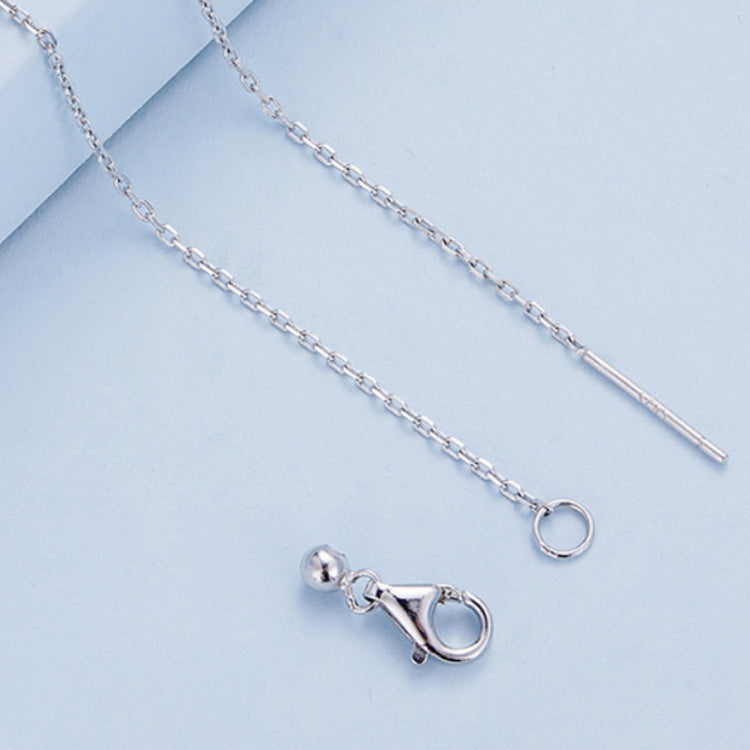 Collana in argento sterling S925 con ali vibranti placcate in oro bianco e zirconi, BSN287