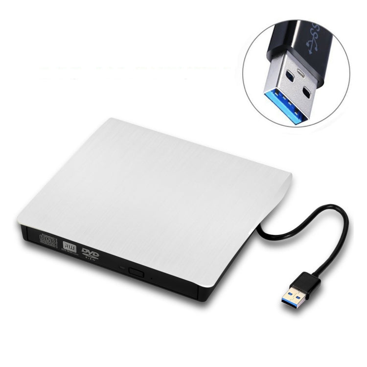 Slim esterno USB 3.0 DVD RW CD Writer Drive Burner Reader Player per PC portatile, Brushed Texture DVD(W)